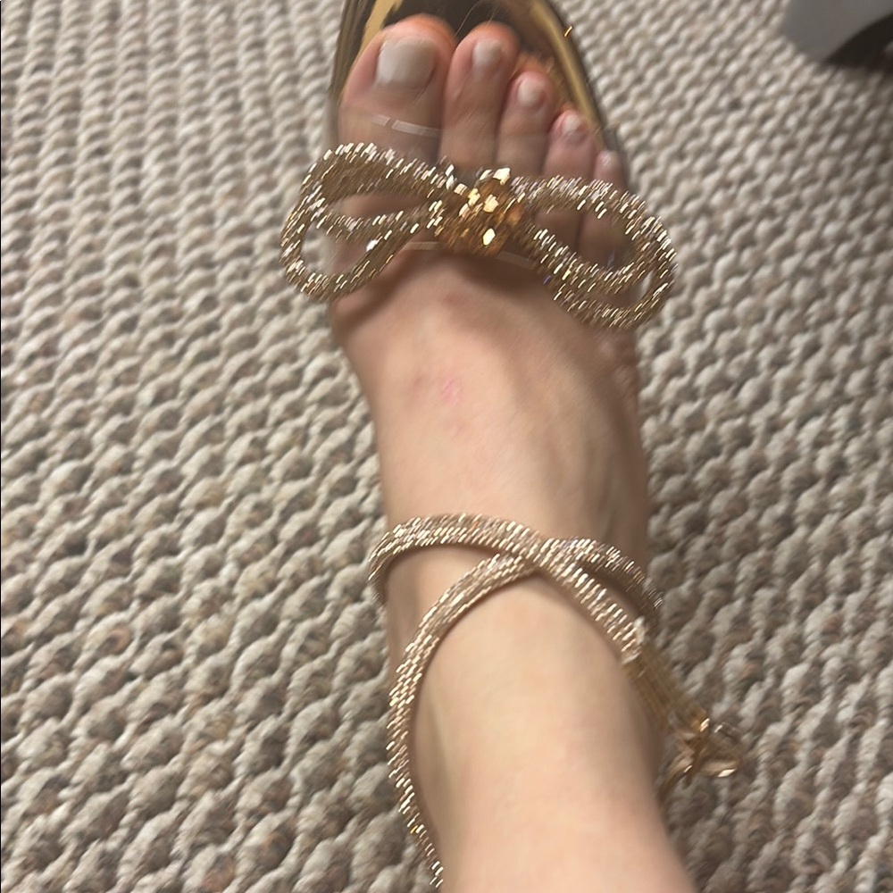Elegant Gold Strappy Sandals